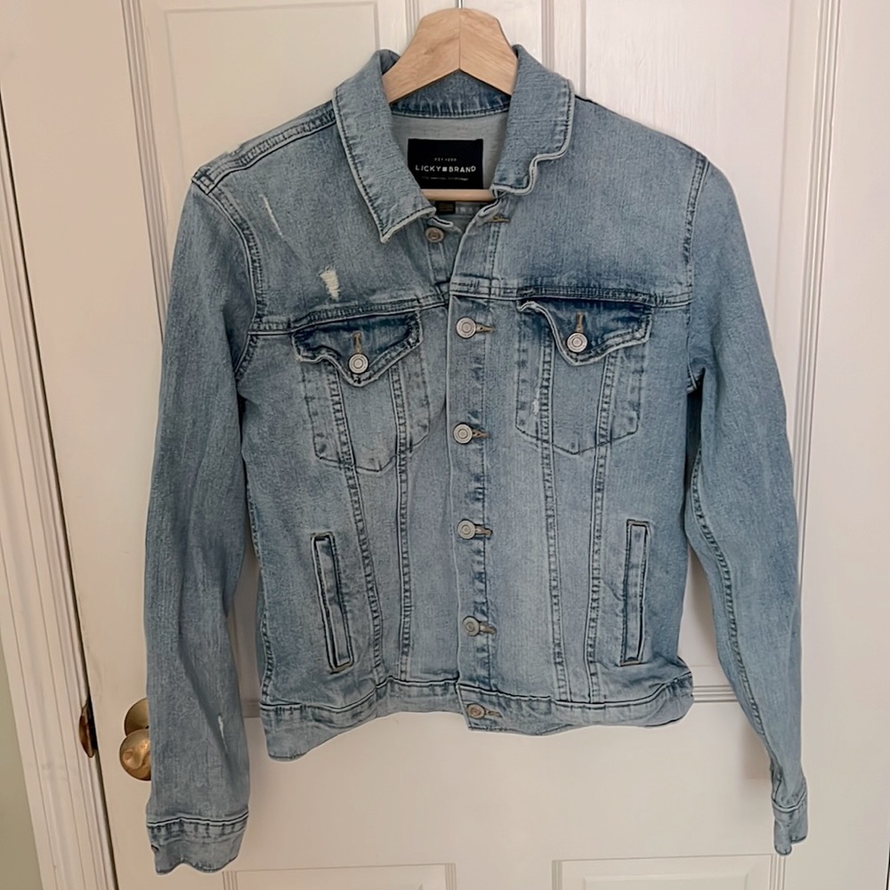 Lucky Brand Distressed denim jean jacket